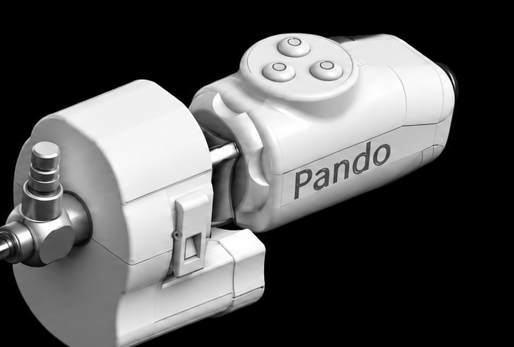 Close-up of the LapRotator control handle